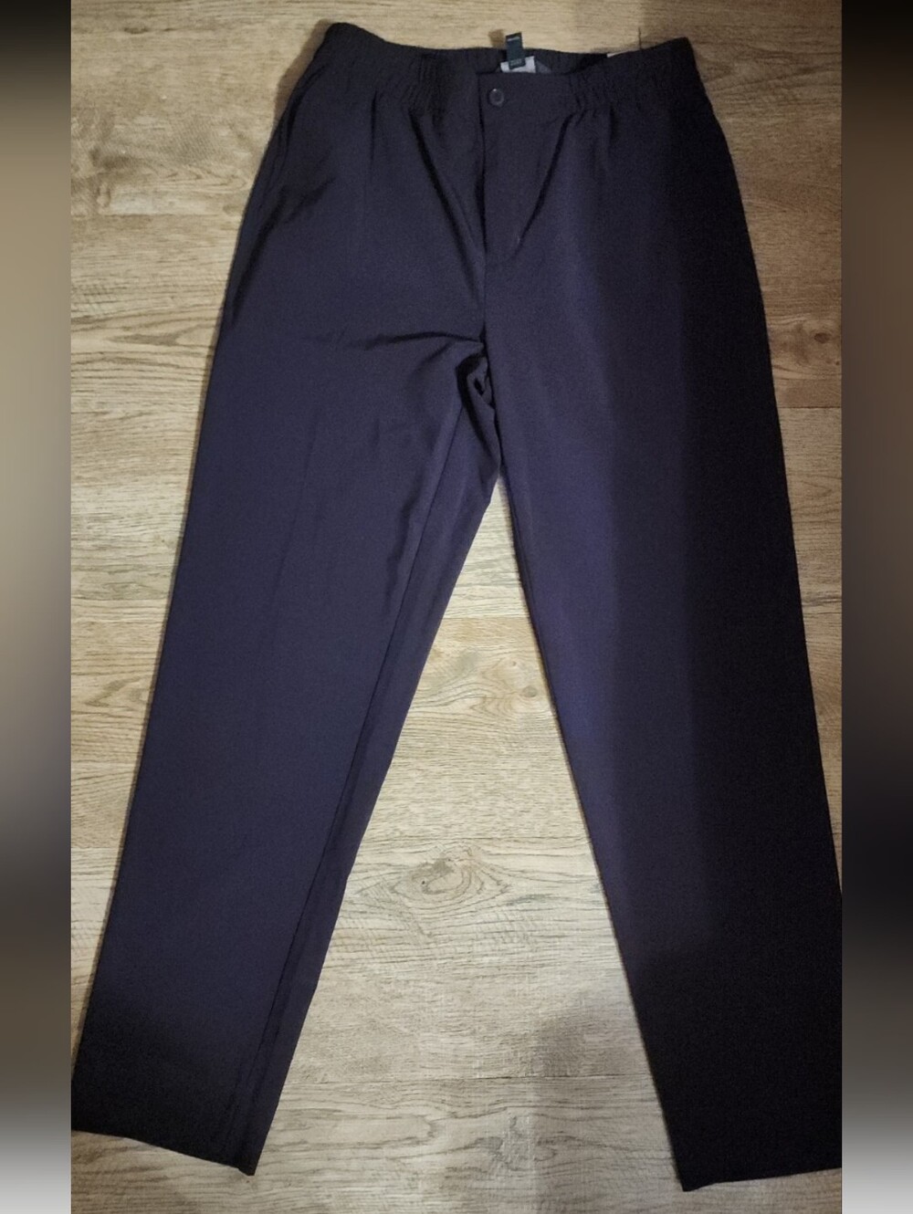 Brown Straight-Leg Dress Pants